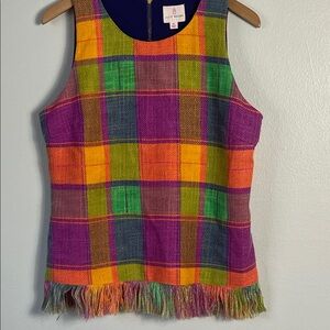 JB by Julie Brown New York Plaid Top Size 10